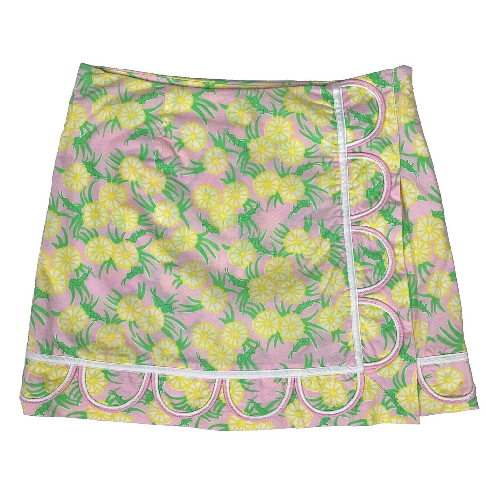 Lilly Pulitzer Prussia Faux Wrap Skort Ahh Grasshopper‎ sz 0 Floral